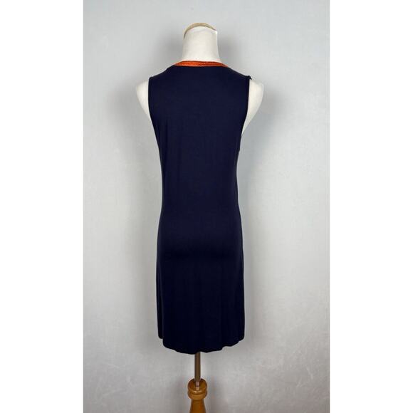 Christian Lacroix Bazar Floral Embroidered Dress M Blue Sleeveless Designer Y2K - Picture 4 of 9